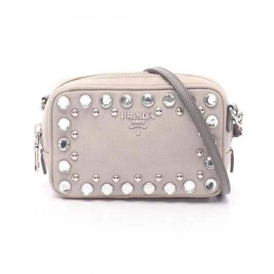 Prada 1N1674 Saffiano Leather Canvas Shoulder Bag