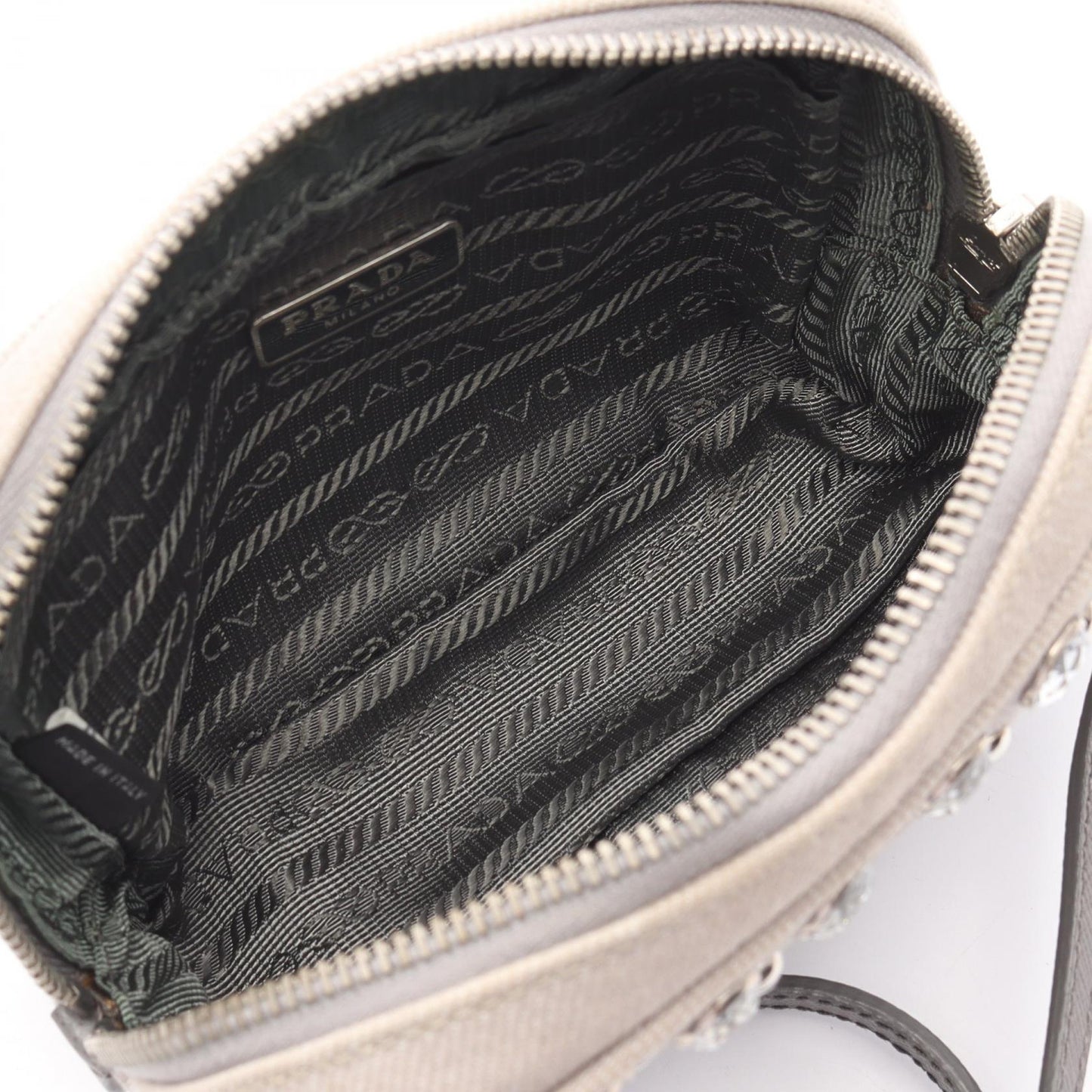 Prada 1N1674 Saffiano Leather Canvas Shoulder Bag