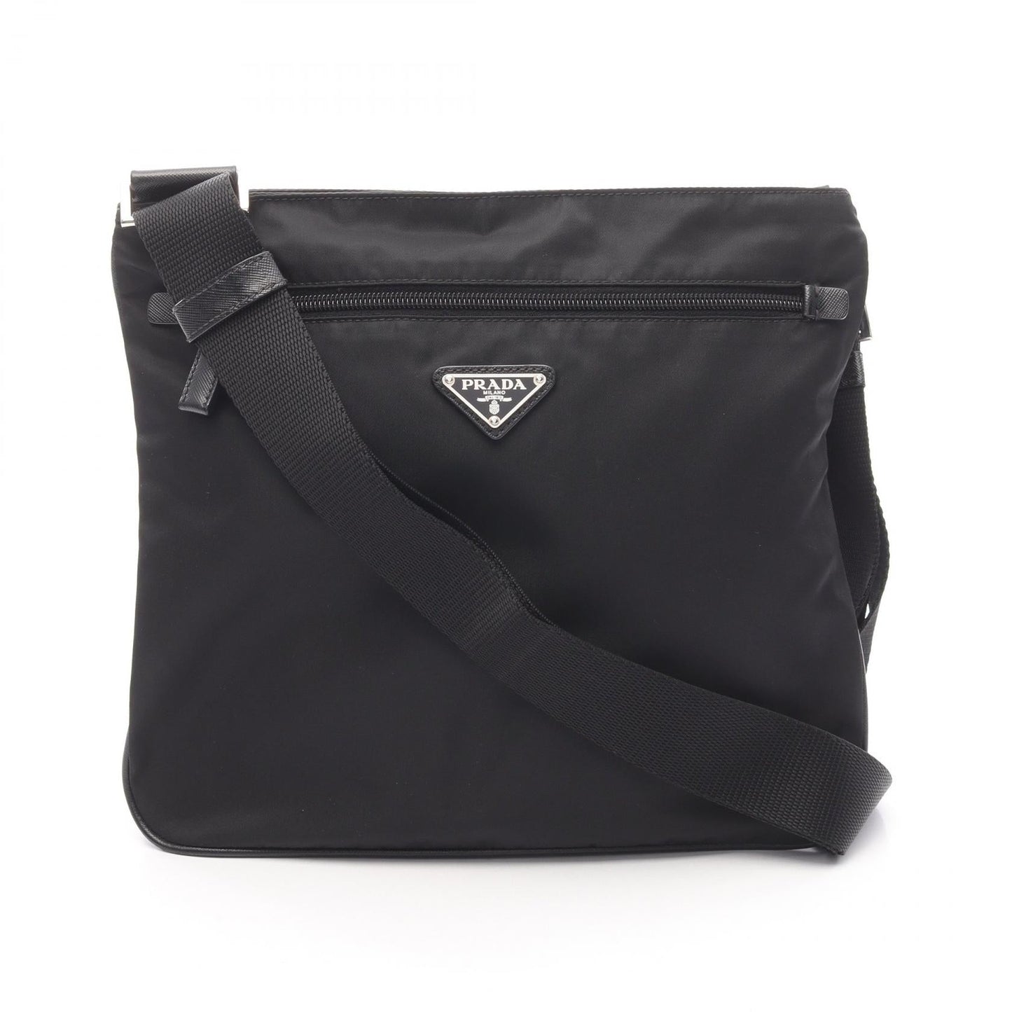 Prada TESSUTO + SAFFIANO Nylon Saffiano Leather Shoulder Bag