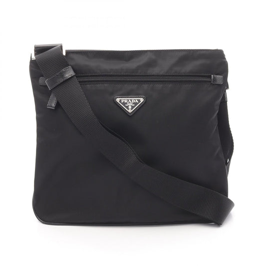 Prada TESSUTO + SAFFIANO Nylon Saffiano Leather Shoulder Bag