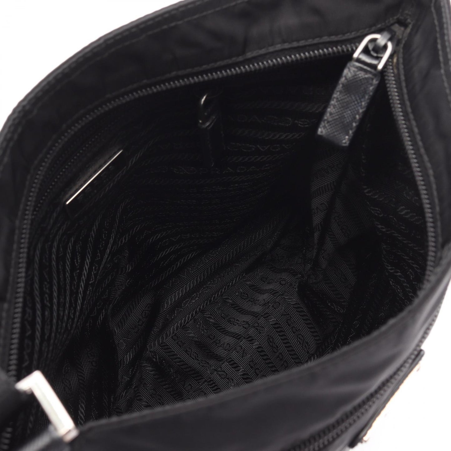 Prada TESSUTO + SAFFIANO Nylon Saffiano Leather Shoulder Bag