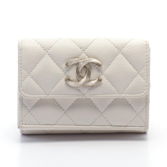Chanel Caviar Skin Tri-Fold Wallet