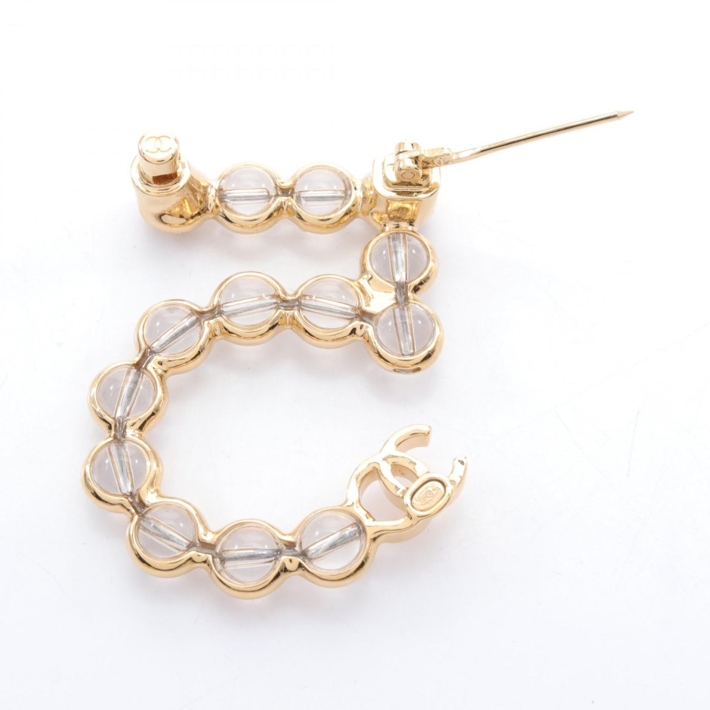 Chanel No.5 Coco Mark Brooch Gold Glass
