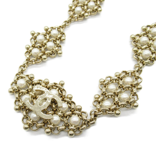Chanel Gold Plated Faux Pearl Necklace