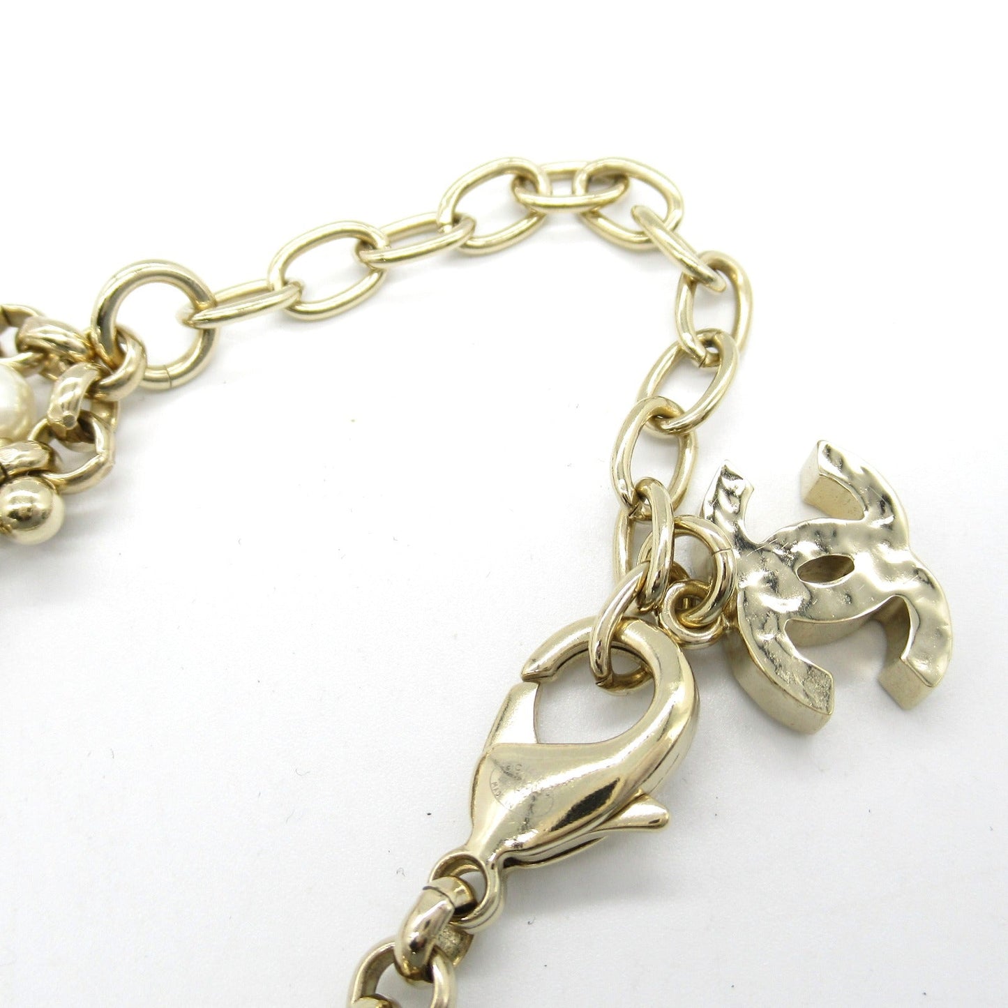 Chanel Gold Plated Faux Pearl Necklace