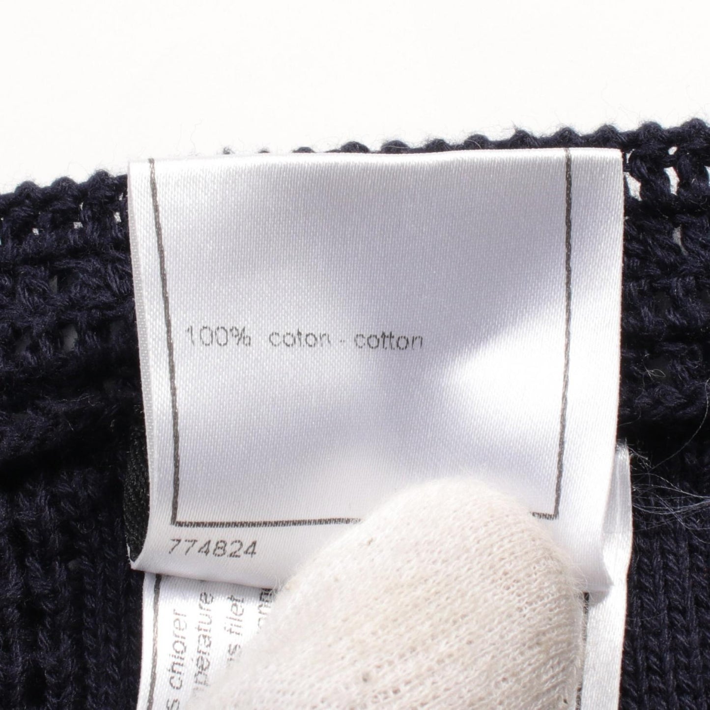 Chanel Cotton Knit Top Navy