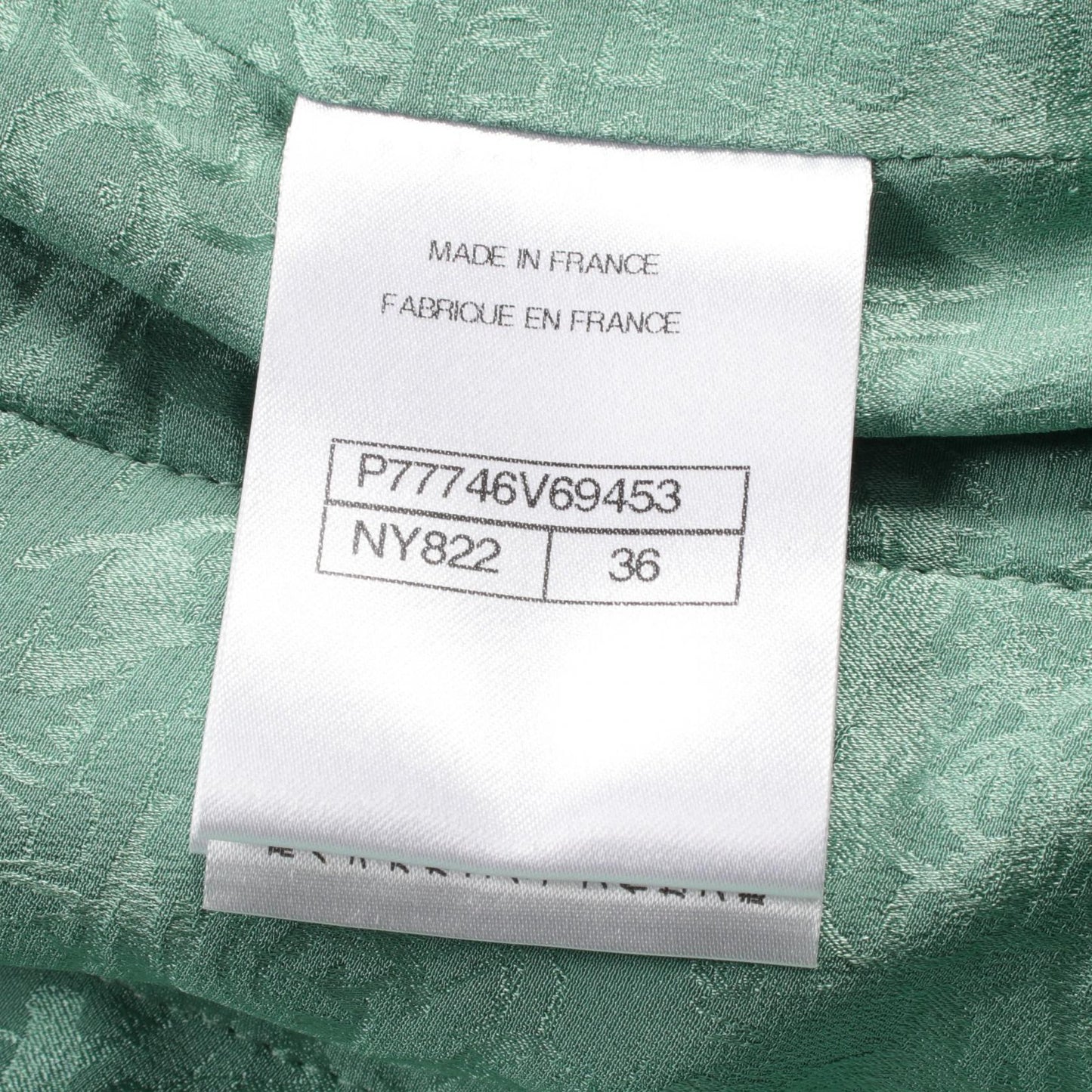 Chanel Wool Collarless Jacket Green