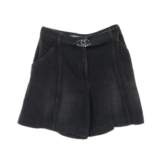 Chanel Coco Mark Denim Pants Black