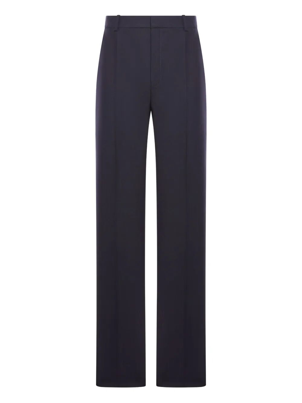 Saint Laurent Men High-Waisted Tailored Pants In Wool Chiné