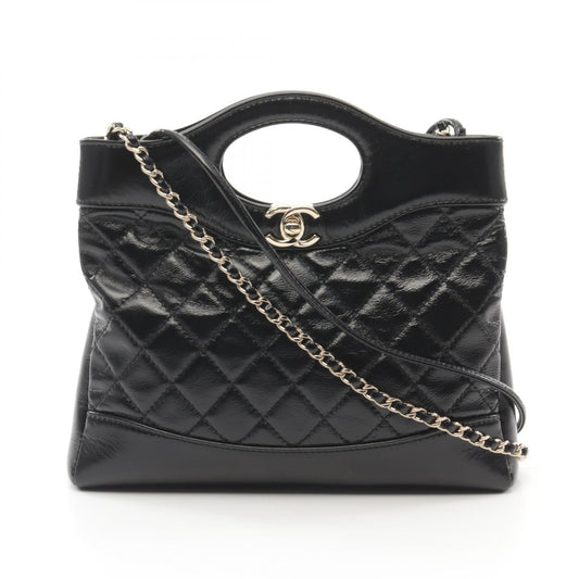 Chanel 31 Leather Shoulder Bag Black AS4133