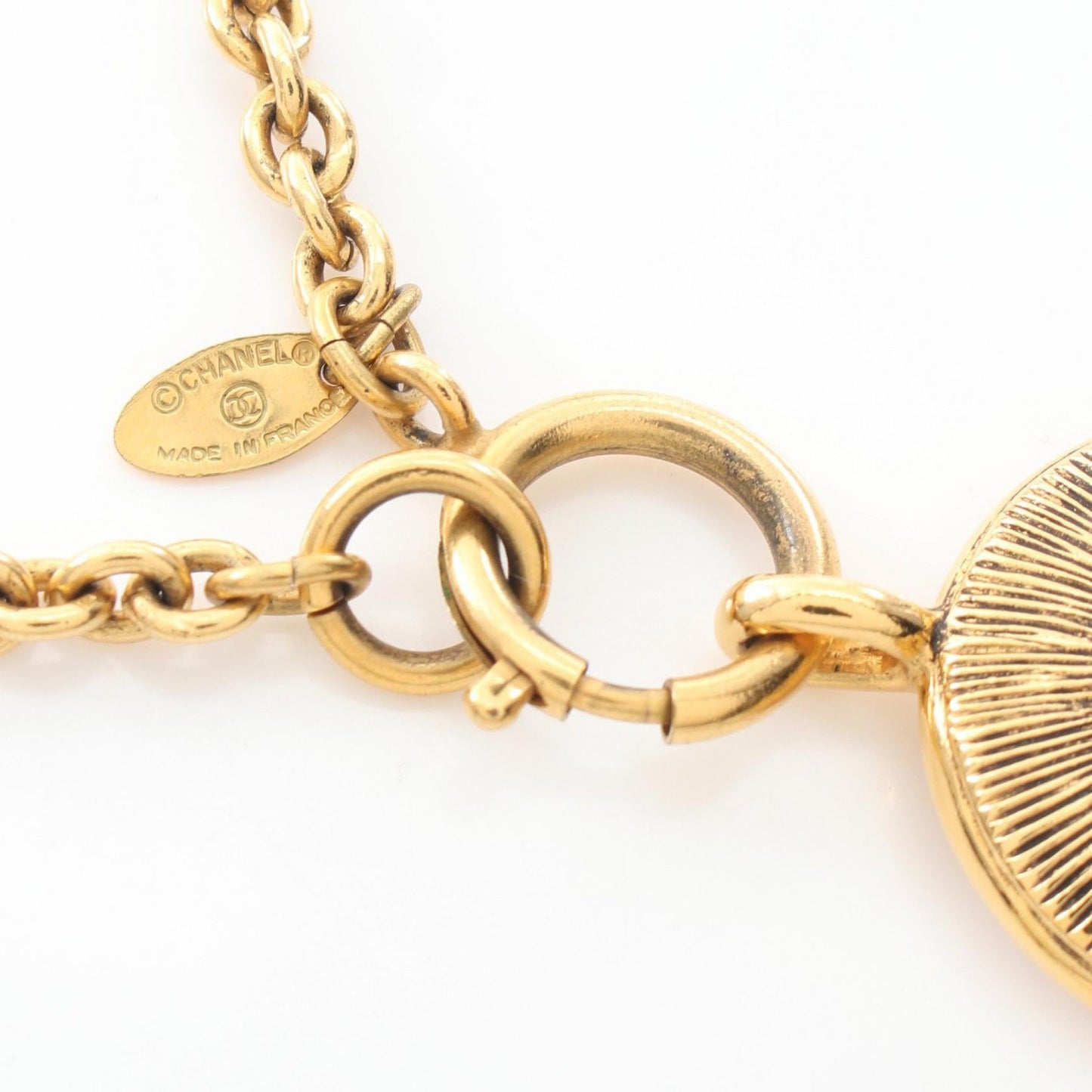 Chanel Coco Mark Necklace Gold GP Jewelry