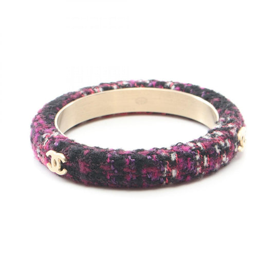 Chanel Coco Mark Bangle Gold Purple Multicolor