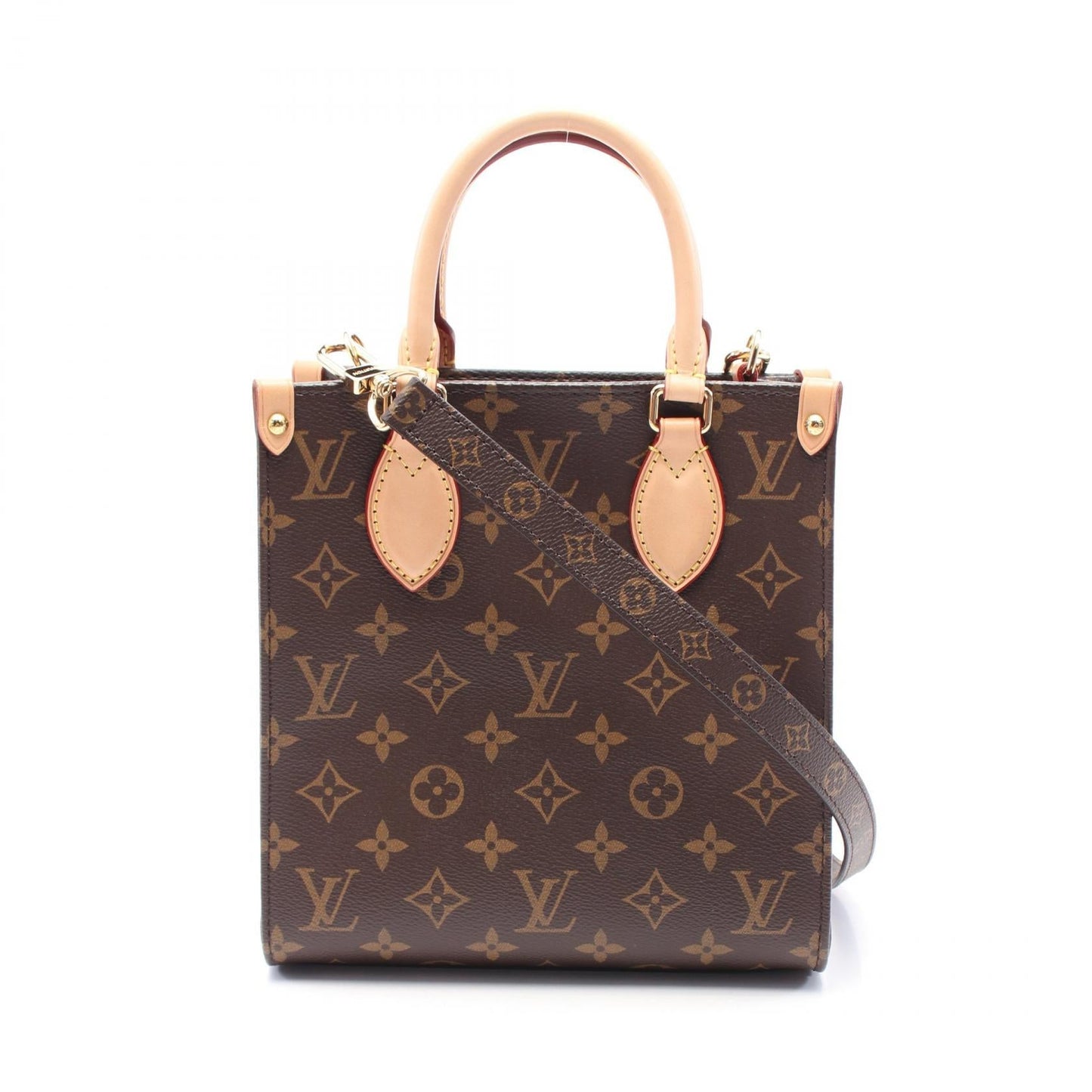 Louis Vuitton Sac Plat BB Monogram Coated Canvas Handbag