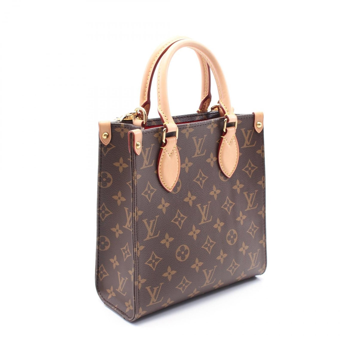 Louis Vuitton Sac Plat BB Monogram Coated Canvas Handbag