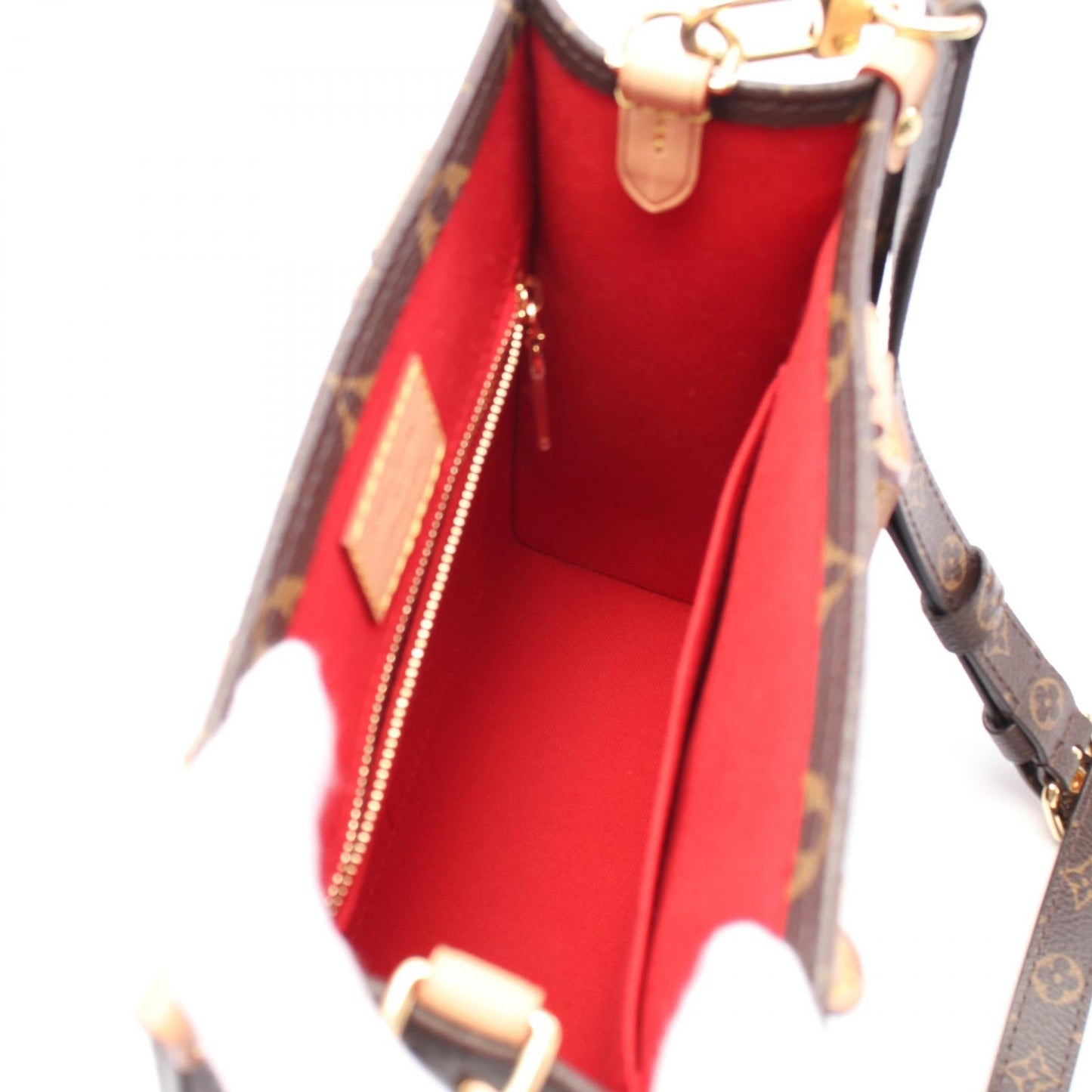 Louis Vuitton Sac Plat BB Monogram Coated Canvas Handbag