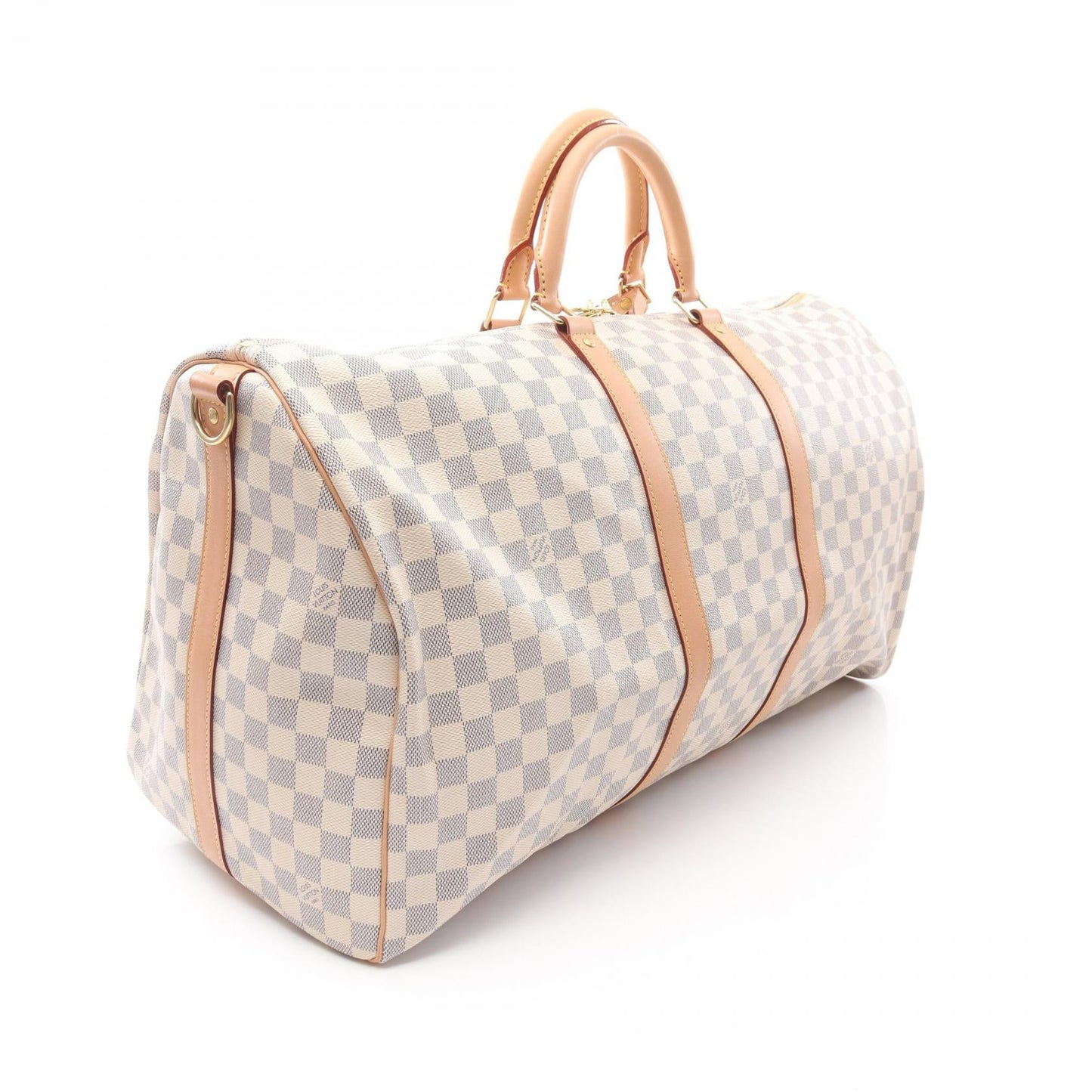 Louis Vuitton Keepall Bandouliere Damier Azur Boston Bag