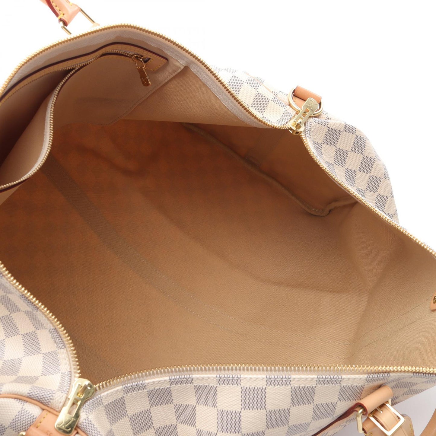 Louis Vuitton Keepall Bandouliere Damier Azur Boston Bag