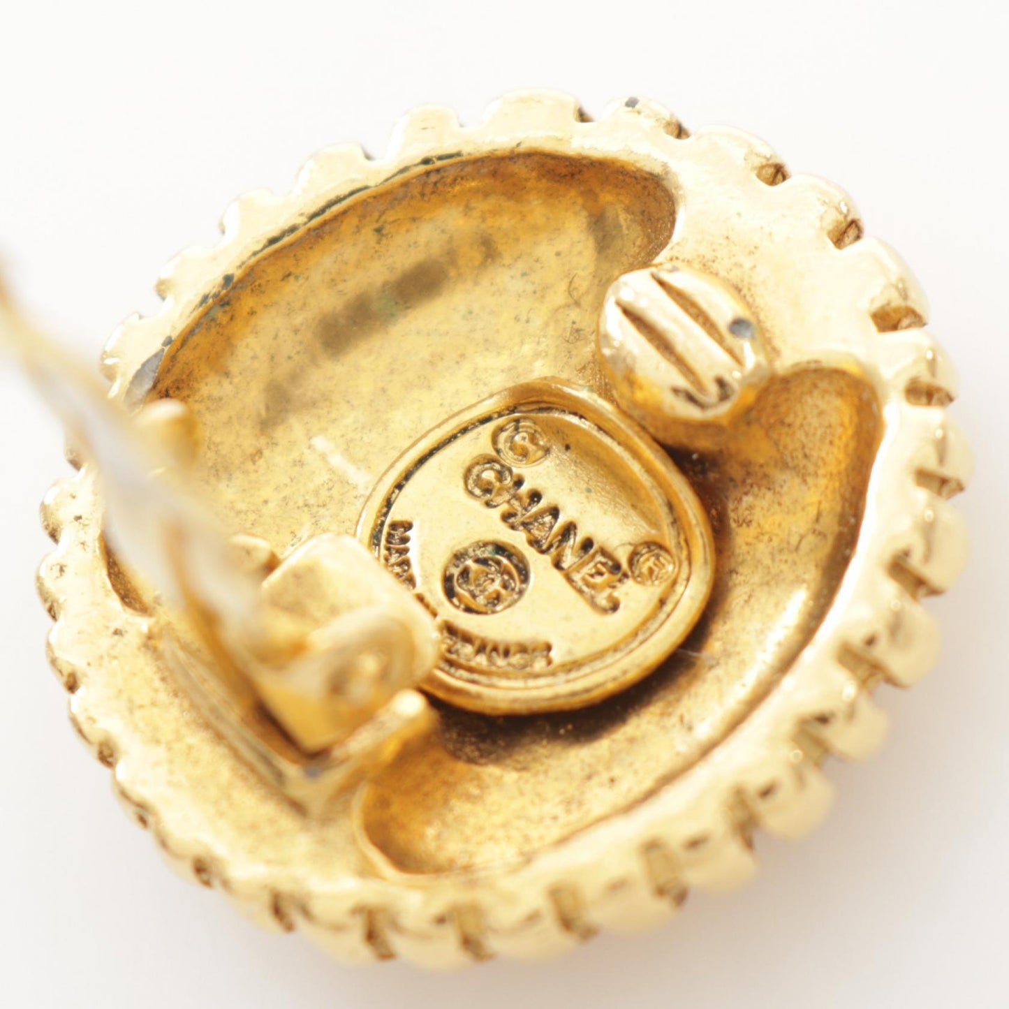 Chanel Coco Mark Earrings Gold Plated