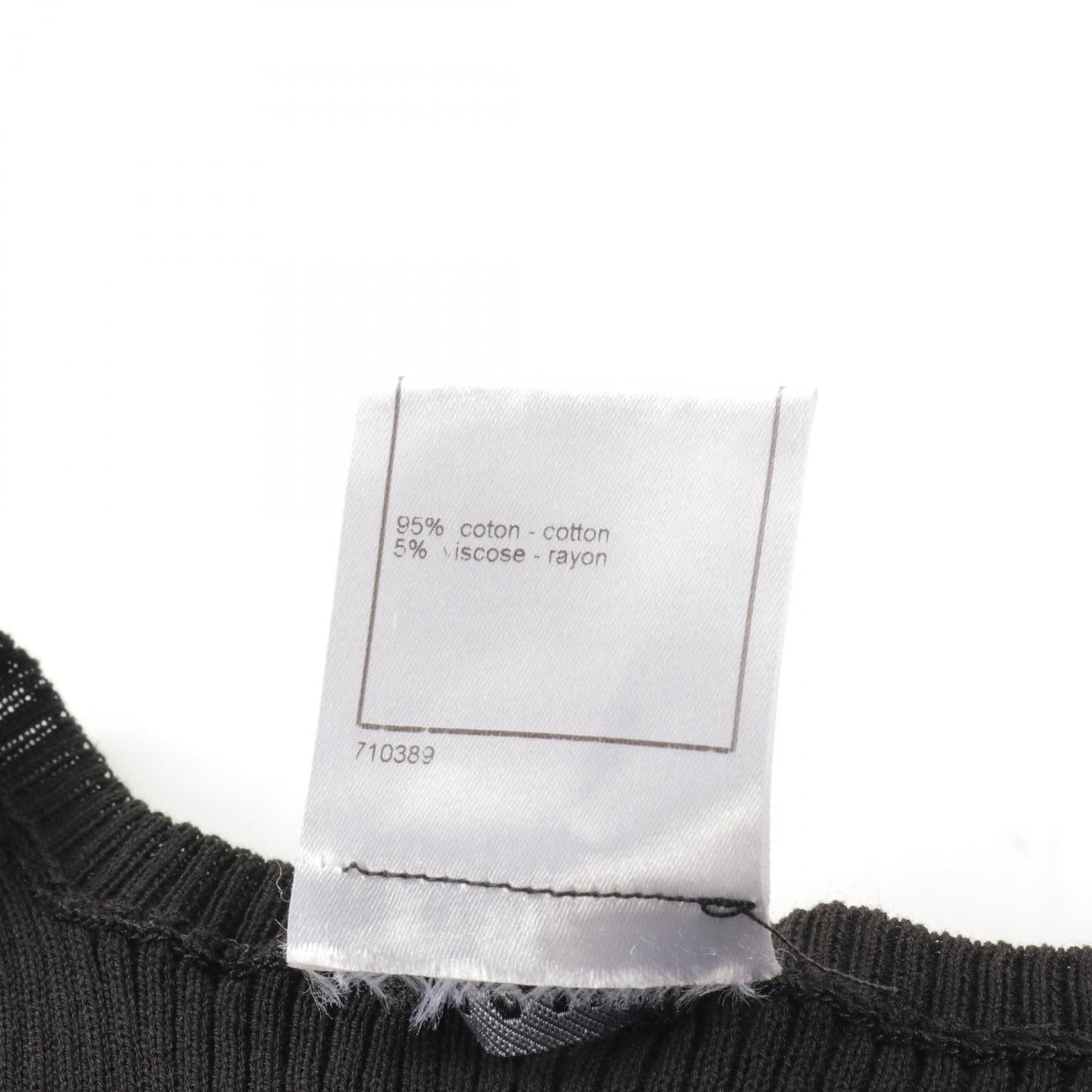Chanel Coco Mark Cotton Knit Top Black/Pink