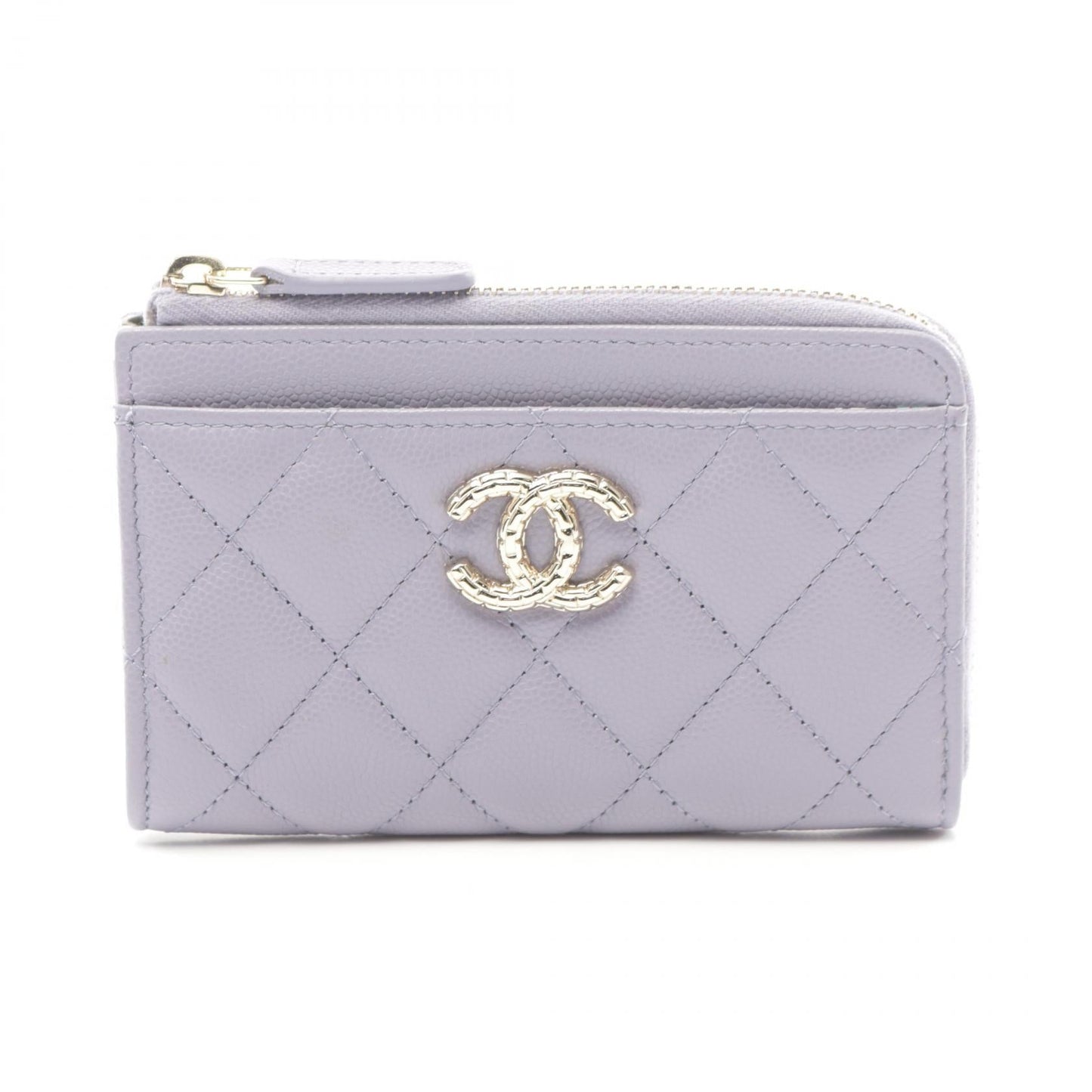 Chanel Caviar Skin Classic Zip Card Case AP4091