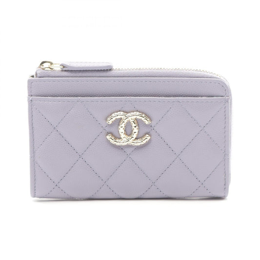 Chanel Caviar Skin Classic Zip Card Case AP4091
