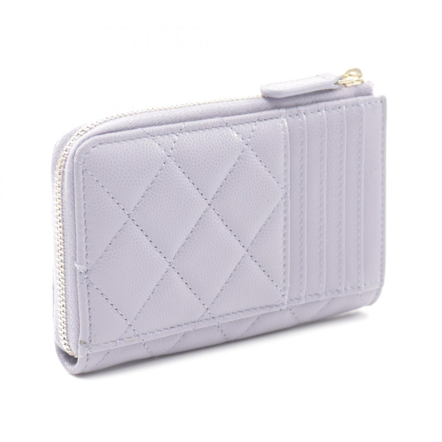 Chanel Caviar Skin Classic Zip Card Case AP4091