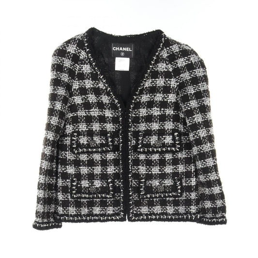 Chanel Wool Mohair Collarless Jacket