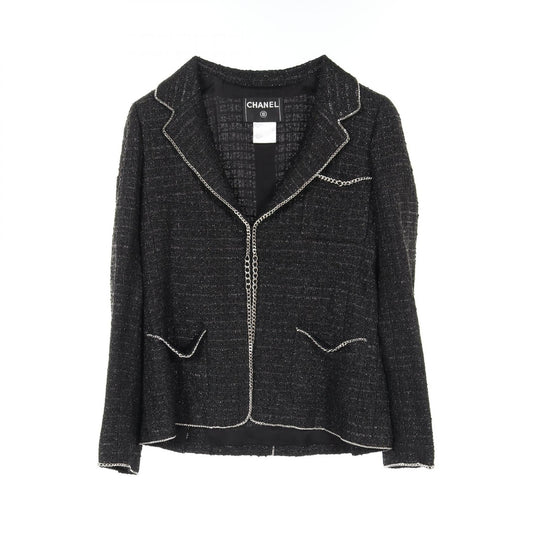 Chanel Tailored Jacket Rayon/Polyester Black