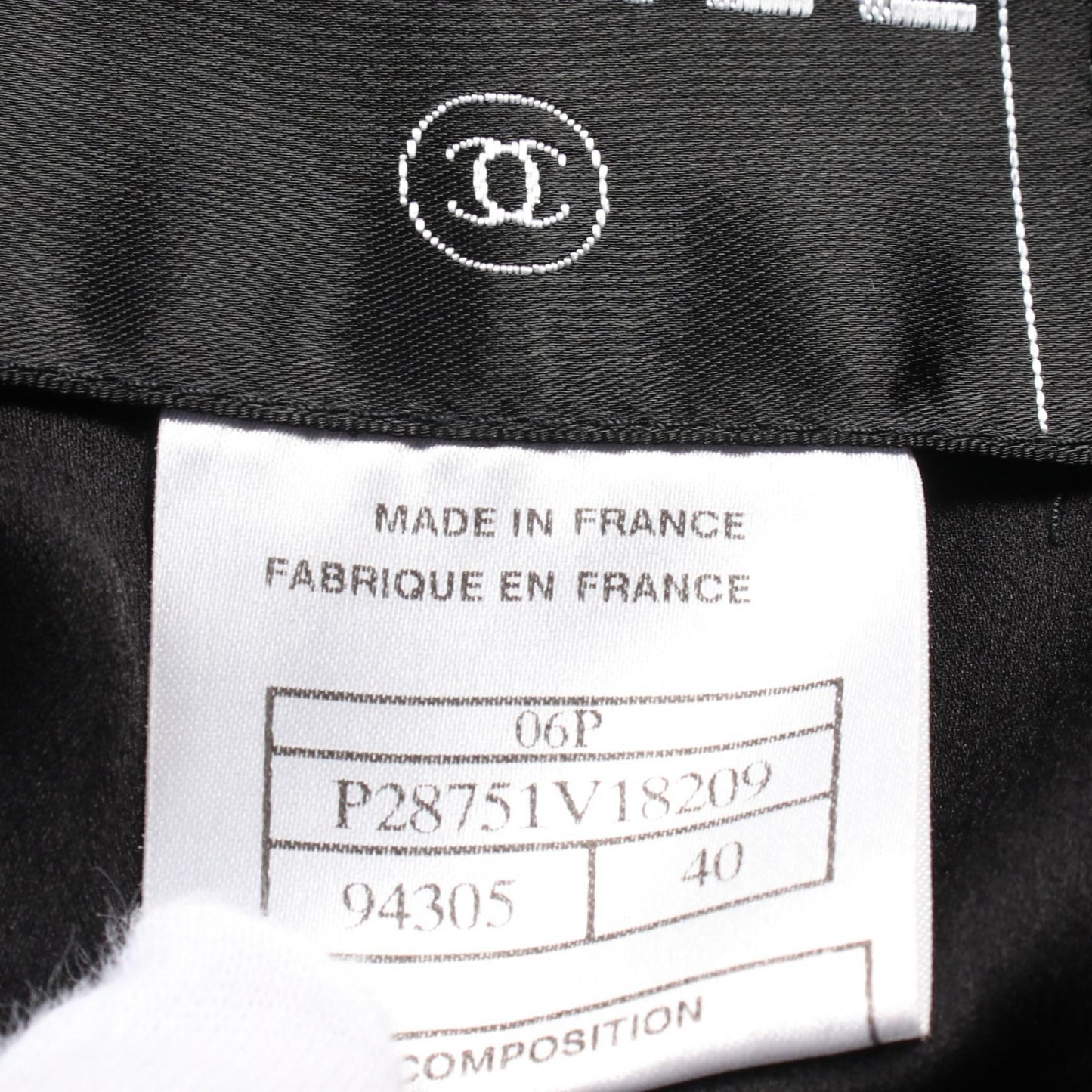 Chanel Tailored Jacket Rayon/Polyester Black