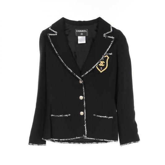 Chanel Wool Tailored Jacket Black