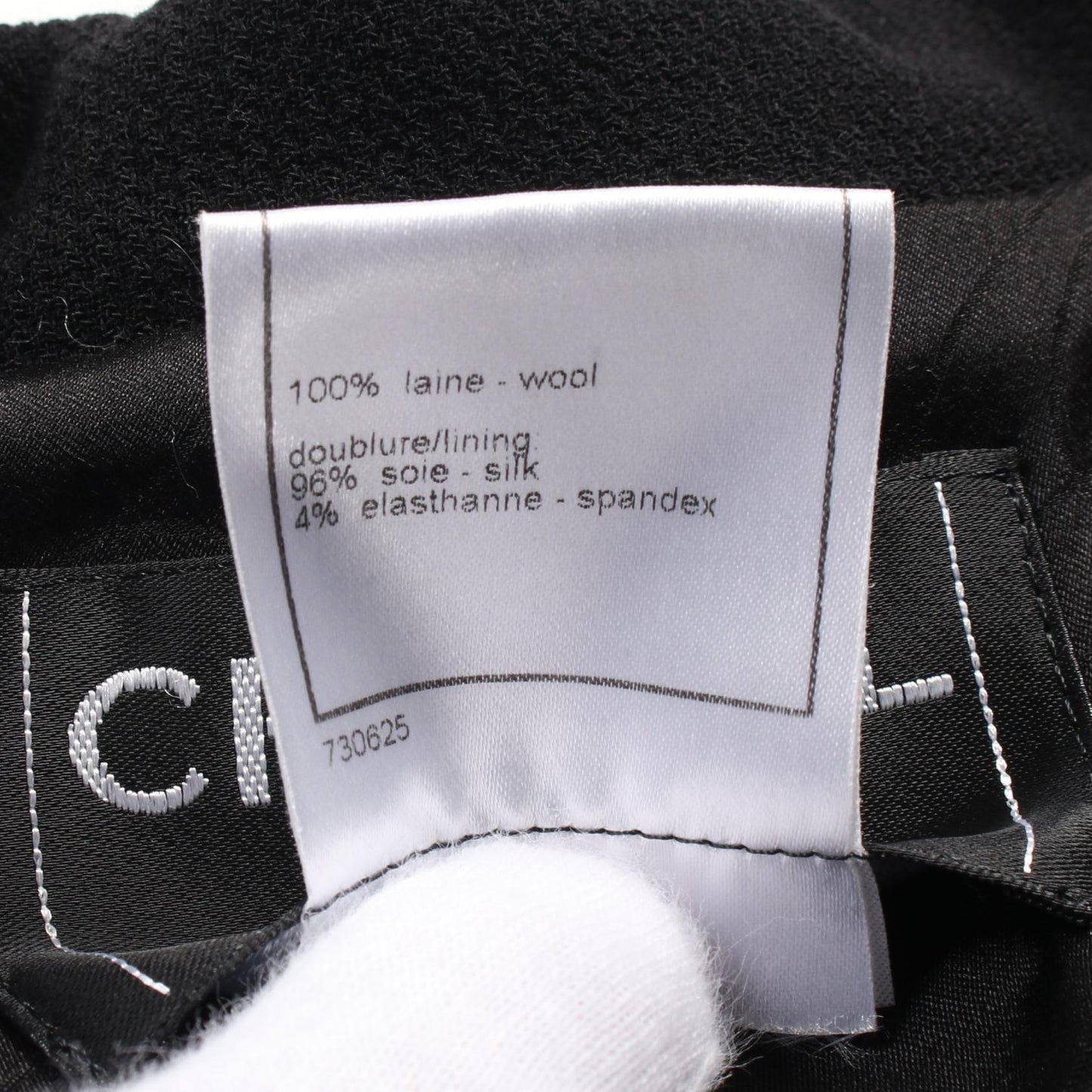 Chanel Wool Tailored Jacket Black