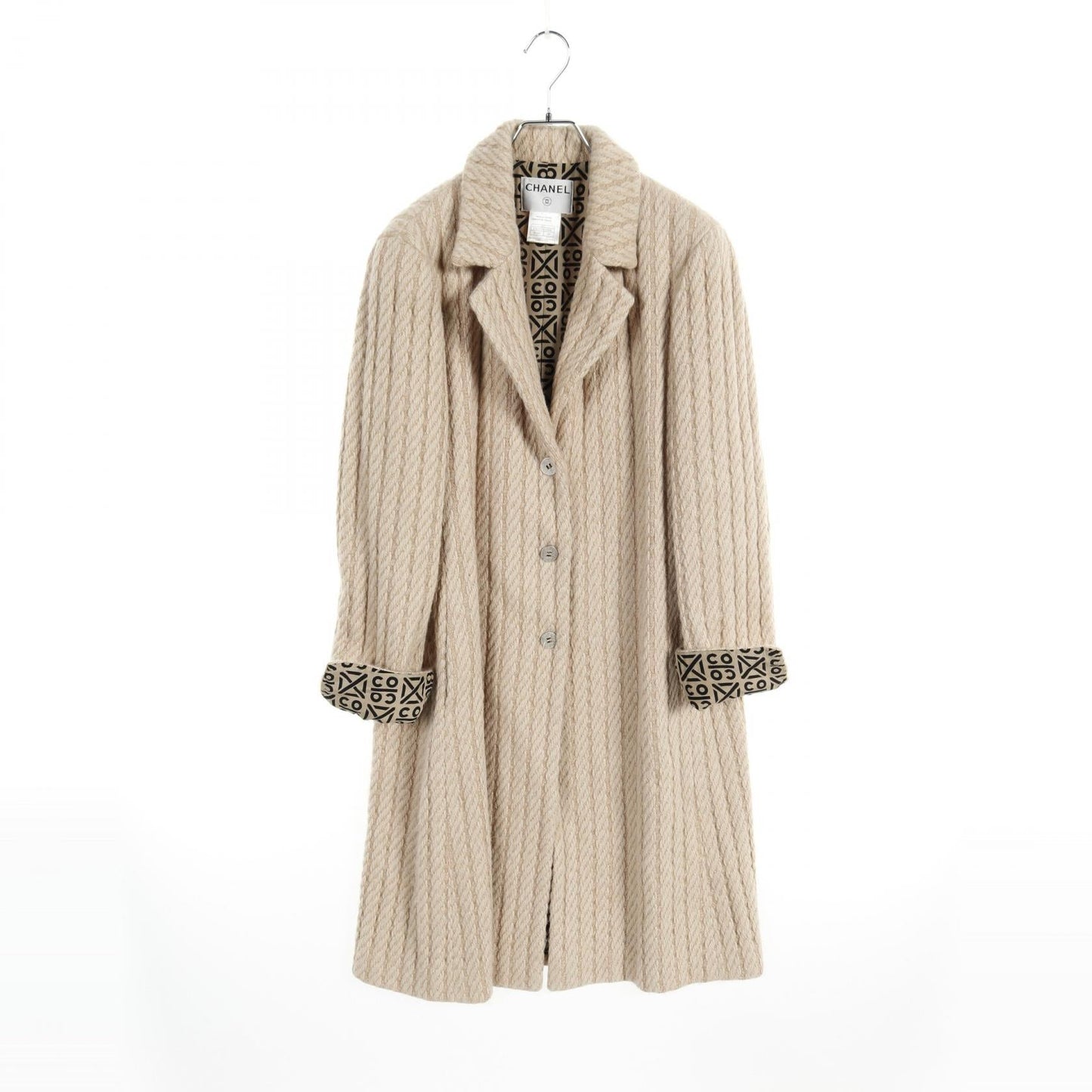 Chanel Wool Alpaca Outerwear Beige