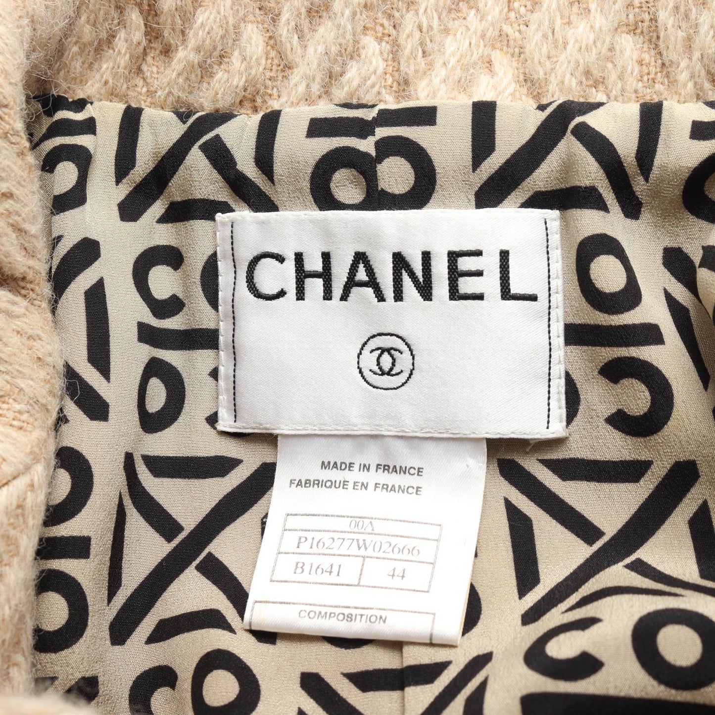 Chanel Wool Alpaca Outerwear Beige