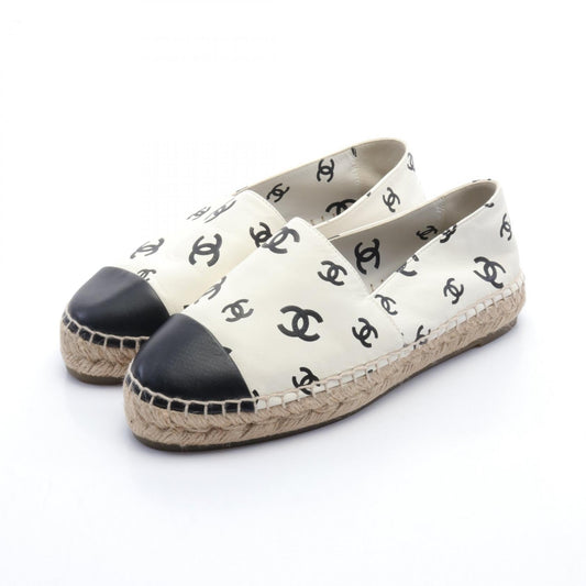 Chanel Coco Mark Leather Slip-On Shoes