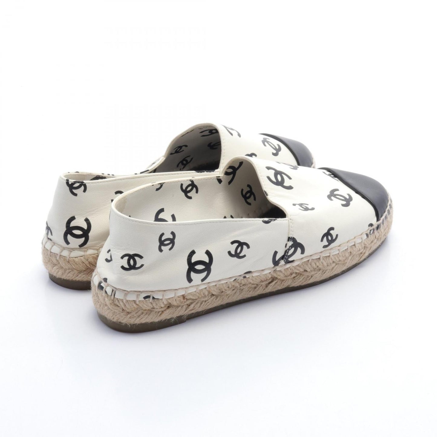 Chanel Coco Mark Leather Slip-On Shoes