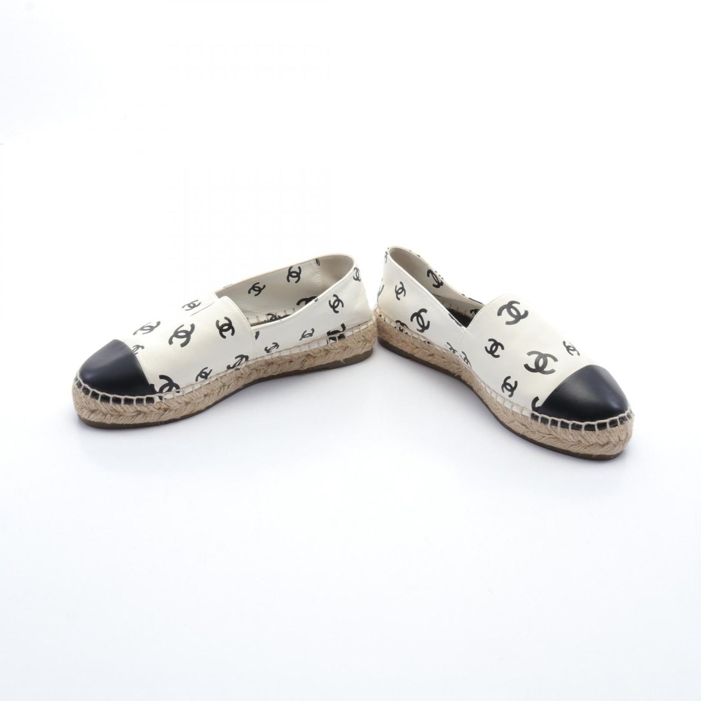 Chanel Coco Mark Leather Slip-On Shoes