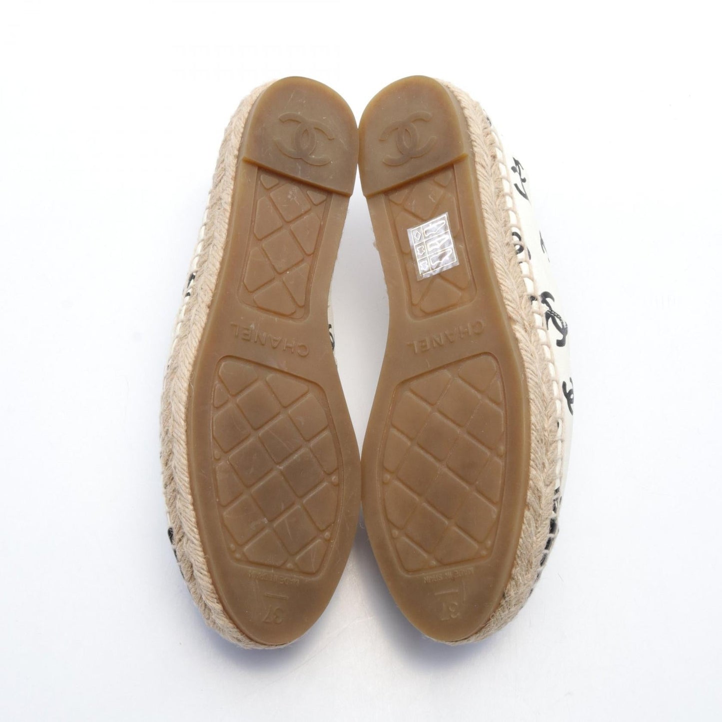 Chanel Coco Mark Leather Slip-On Shoes