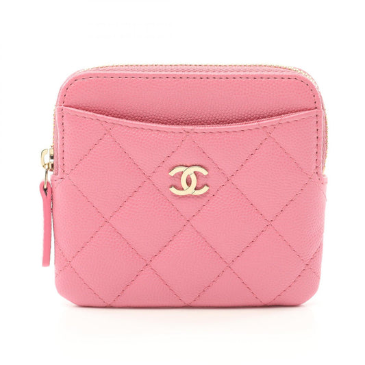 Chanel Caviar Skin Matelasse Coin Case AP2061