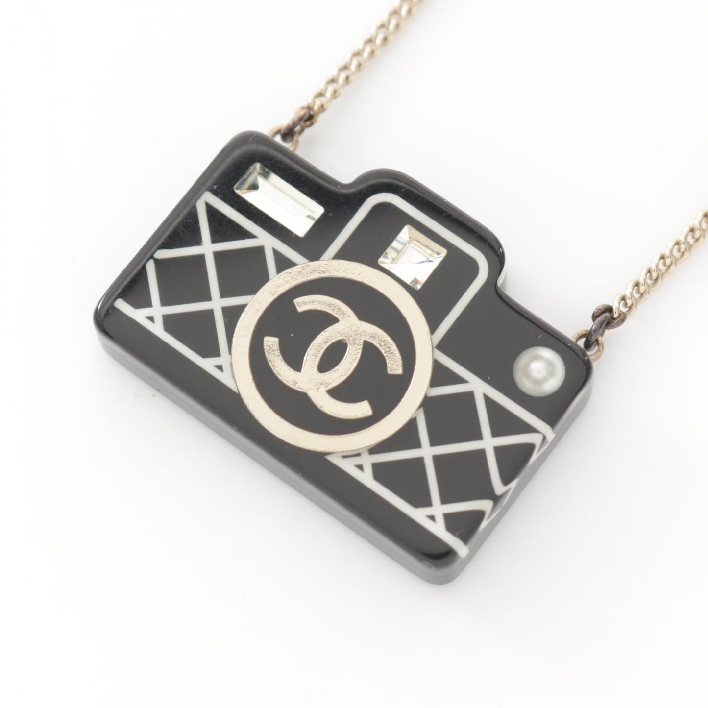 Chanel Coco Mark Necklace Gold Plastic