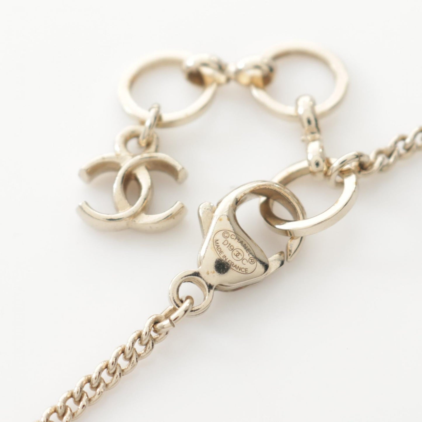 Chanel Coco Mark Necklace Gold Plastic