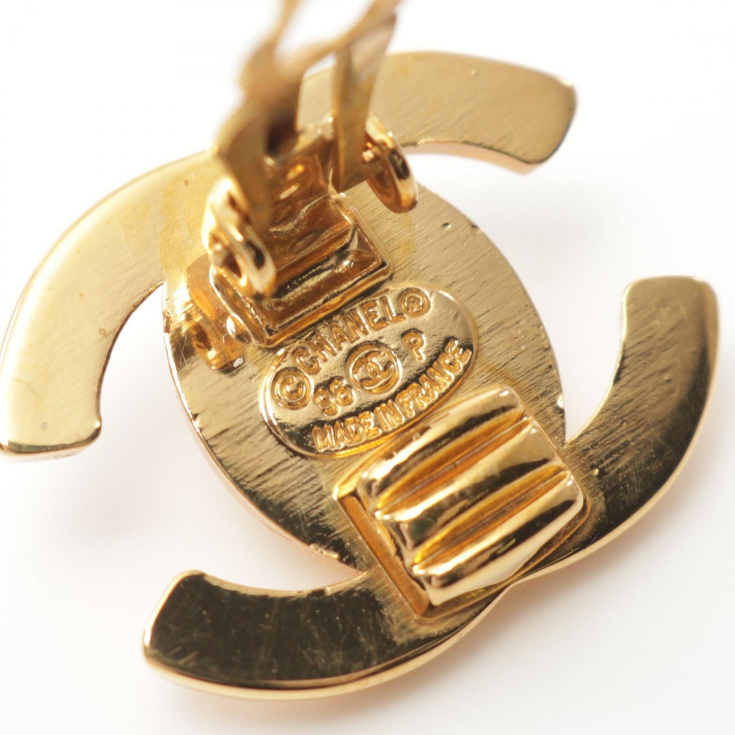 Chanel Coco Mark Earrings Gold Plated