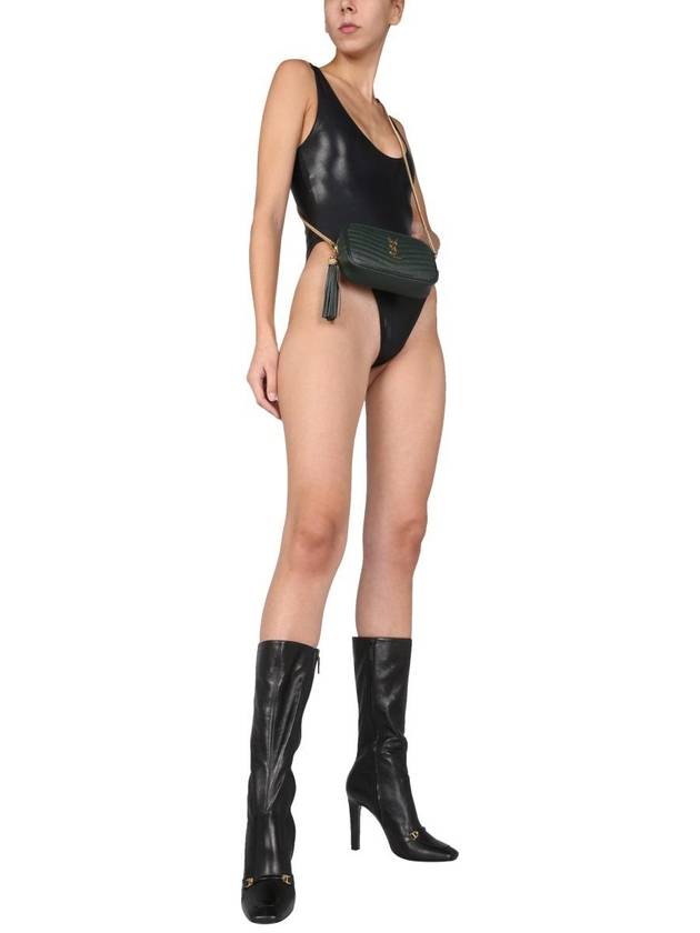 Saint Laurent Women's Camden Heel Long Boots Black