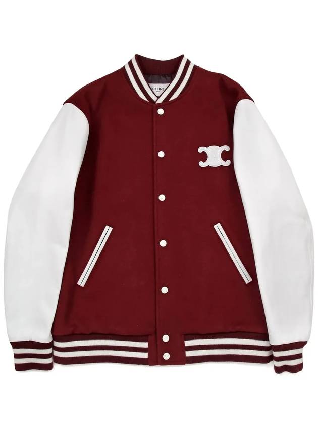 CELINE Double Face Cashmere College Teddy Bomber Jacket Brown