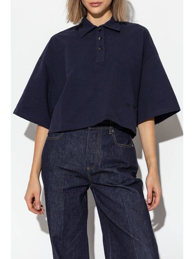 Bottega Veneta Women s PK Shirt Bottega Veneta Short sleeve Polo Navy Blue