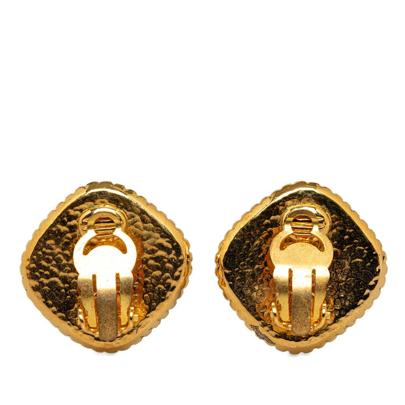 Chanel Vintage Coco Mark Earrings Gold