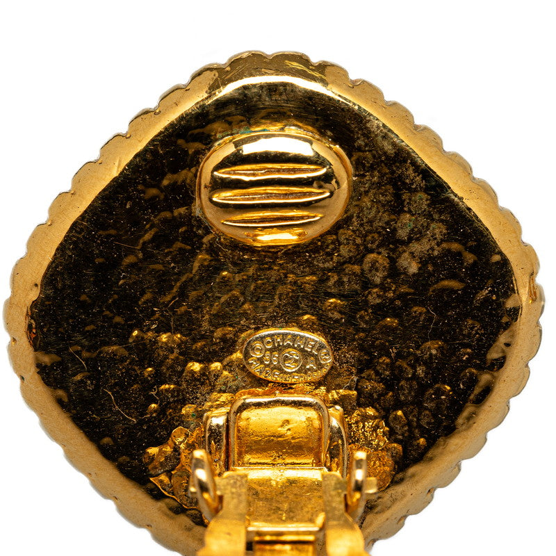 Chanel Vintage Coco Mark Earrings Gold