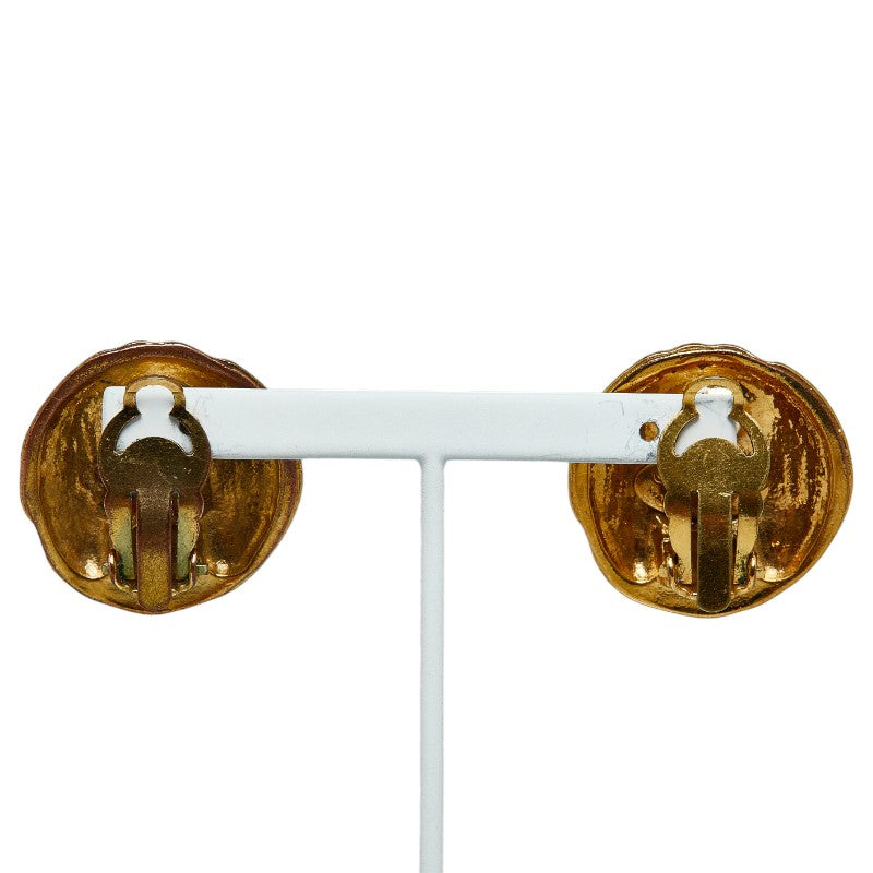 Chanel Vintage Coco Mark Earrings Gold