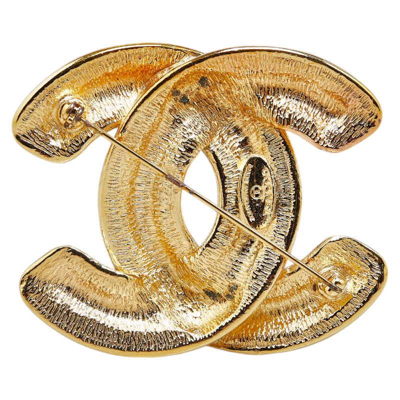 Chanel Coco Mark Matelasse Brooch Gold