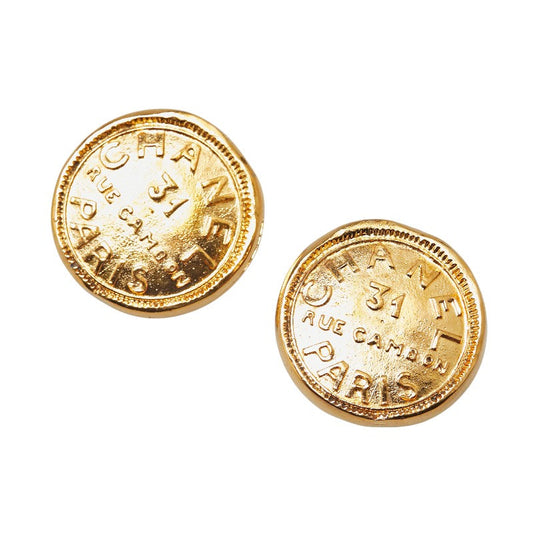 Chanel Cambon Gold Plated Earrings