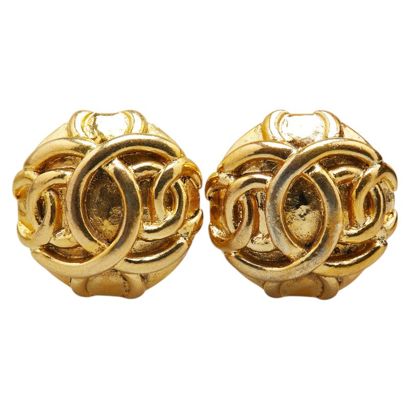 Chanel Vintage Coco Mark Round Earrings